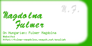 magdolna fulmer business card